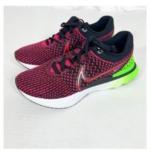 Nike NWB Sz 12 Red/Green Men's React Infinity Run Flyknit 3 Running Shoes